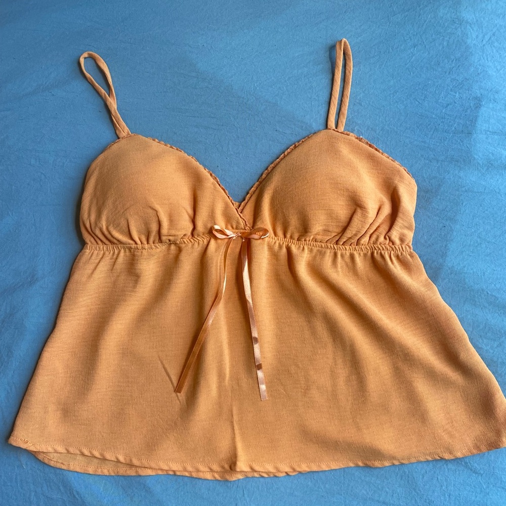 NWOT!! No Boundaries Orange Babydoll Tank Top — Size Small!